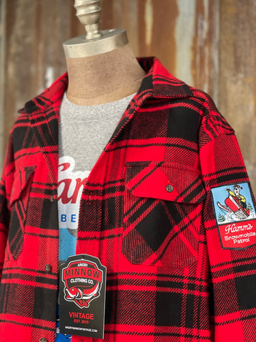 Hamm's SNOWMOBILE BEAR Heavyweight Brawny Flannel